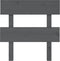 vidaXL - Hoofdbord - 93,5x3x81 - cm - massief - grenenhout - grijs