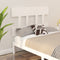 vidaXL - Hoofdbord - 93,5x3x81 - cm - massief - grenenhout - wit