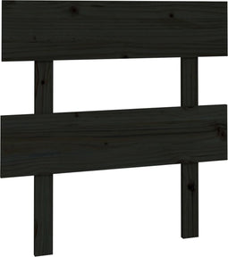 vidaXL - Hoofdbord - 93,5x3x81 - cm - massief - grenenhout - zwart