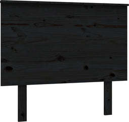 vidaXL - Hoofdbord - 94x6x82,5 - cm - massief - grenenhout - zwart