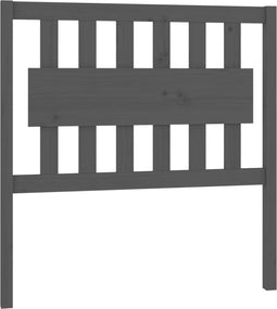vidaXL - Hoofdbord - 95,5x4x100 - cm - massief - grenenhout - grijs