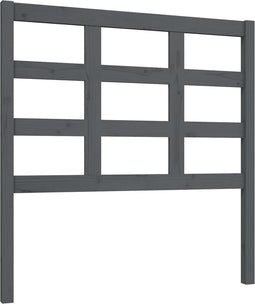 vidaXL - Hoofdbord - 95,5x4x100 - cm - massief - grenenhout - grijs
