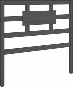 vidaXL - Hoofdbord - 95,5x4x100 - cm - massief - grenenhout - grijs