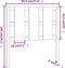 vidaXL - Hoofdbord - 95,5x4x100 - cm - massief - grenenhout - grijs