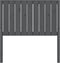 vidaXL - Hoofdbord - 95,5x4x100 - cm - massief - grenenhout - grijs