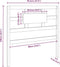 vidaXL - Hoofdbord - 95,5x4x100 - cm - massief - grenenhout - grijs