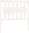 vidaXL - Hoofdbord - 95,5x4x100 - cm - massief - grenenhout - wit