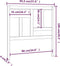 vidaXL - Hoofdbord - 95,5x4x100 - cm - massief - grenenhout - wit
