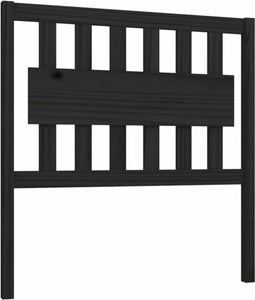 vidaXL - Hoofdbord - 95,5x4x100 - cm - massief - grenenhout - zwart