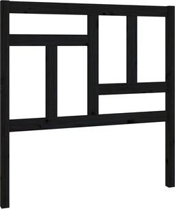 vidaXL - Hoofdbord - 95,5x4x100 - cm - massief - grenenhout - zwart