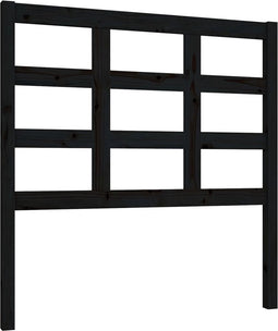 vidaXL - Hoofdbord - 95,5x4x100 - cm - massief - grenenhout - zwart
