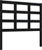 vidaXL - Hoofdbord - 95,5x4x100 - cm - massief - grenenhout - zwart