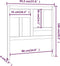 vidaXL - Hoofdbord - 95,5x4x100 - cm - massief - grenenhout - zwart