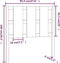 vidaXL - Hoofdbord - 95,5x4x100 - cm - massief - grenenhout - zwart
