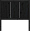 vidaXL - Hoofdbord - 95,5x4x100 - cm - massief - grenenhout - zwart