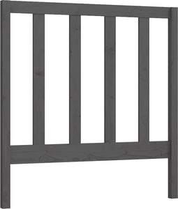 vidaXL - Hoofdbord - 95x4x100 - cm - massief - grenenhout - grijs