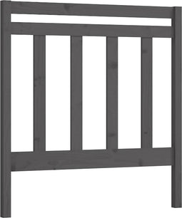 vidaXL - Hoofdbord - 95x4x100 - cm - massief - grenenhout - grijs