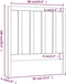 vidaXL - Hoofdbord - 95x4x100 - cm - massief - grenenhout - grijs