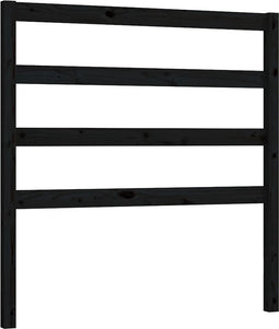 vidaXL - Hoofdbord - 95x4x100 - cm - massief - grenenhout - zwart