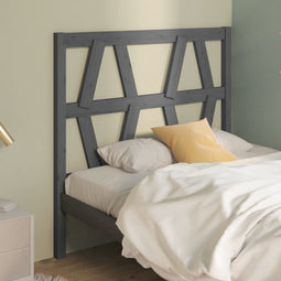 vidaXL - Hoofdbord - 96x4x100 - cm - massief - grenenhout - grijs