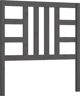 vidaXL - Hoofdbord - 96x4x100 - cm - massief - grenenhout - grijs