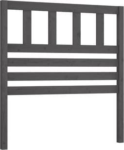 vidaXL - Hoofdbord - 96x4x100 - cm - massief - grenenhout - grijs