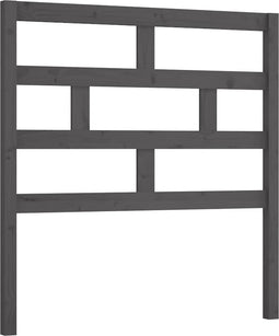 vidaXL - Hoofdbord - 96x4x100 - cm - massief - grenenhout - grijs
