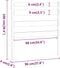 vidaXL - Hoofdbord - 96x4x100 - cm - massief - grenenhout - grijs