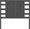 vidaXL - Hoofdbord - 96x4x100 - cm - massief - grenenhout - grijs