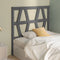 vidaXL - Hoofdbord - 96x4x100 - cm - massief - grenenhout - grijs