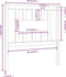 vidaXL - Hoofdbord - 96x4x100 - cm - massief - grenenhout - grijs