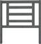 vidaXL - Hoofdbord - 96x4x100 - cm - massief - grenenhout - grijs