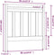vidaXL - Hoofdbord - 96x4x100 - cm - massief - grenenhout - grijs