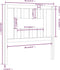 vidaXL - Hoofdbord - 96x4x100 - cm - massief - grenenhout - honingbruin