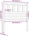 vidaXL - Hoofdbord - 96x4x100 - cm - massief - grenenhout