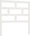 vidaXL - Hoofdbord - 96x4x100 - cm - massief - grenenhout - wit