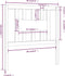 vidaXL - Hoofdbord - 96x4x100 - cm - massief - grenenhout - wit