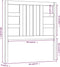 vidaXL - Hoofdbord - 96x4x100 - cm - massief - grenenhout - wit