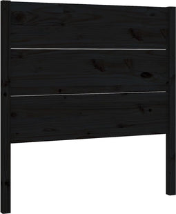 vidaXL - Hoofdbord - 96x4x100 - cm - massief - grenenhout - zwart