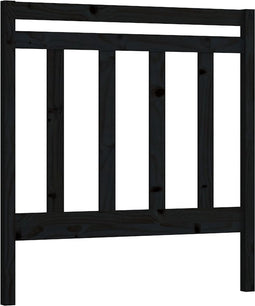 vidaXL - Hoofdbord - 96x4x100 - cm - massief - grenenhout - zwart