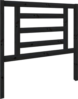 vidaXL - Hoofdbord - 96x4x100 - cm - massief - grenenhout - zwart