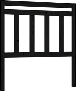 vidaXL - Hoofdbord - 96x4x100 - cm - massief - grenenhout - zwart