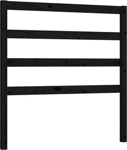 vidaXL - Hoofdbord - 96x4x100 - cm - massief - grenenhout - zwart