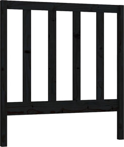 vidaXL - Hoofdbord - 96x4x100 - cm - massief - grenenhout - zwart