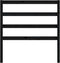 vidaXL - Hoofdbord - 96x4x100 - cm - massief - grenenhout - zwart