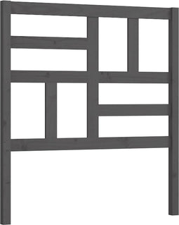 vidaXL - Hoofdbord - 96x4x104 - cm - massief - grenenhout - grijs