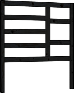 vidaXL - Hoofdbord - 96x4x104 - cm - massief - grenenhout - zwart