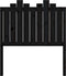vidaXL - Hoofdbord - 96x4x110 - cm - massief - grenenhout - zwart