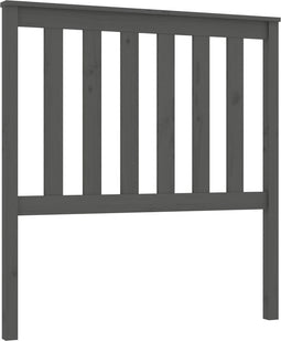 vidaXL - Hoofdbord - 96x6x101 - cm - massief - grenenhout - grijs