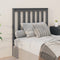 vidaXL - Hoofdbord - 96x6x101 - cm - massief - grenenhout - grijs
